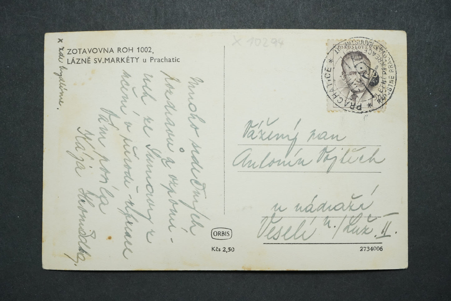 Postcard Zotavovna corner 1002, St. Margaret's Spa near Prachatice x10294