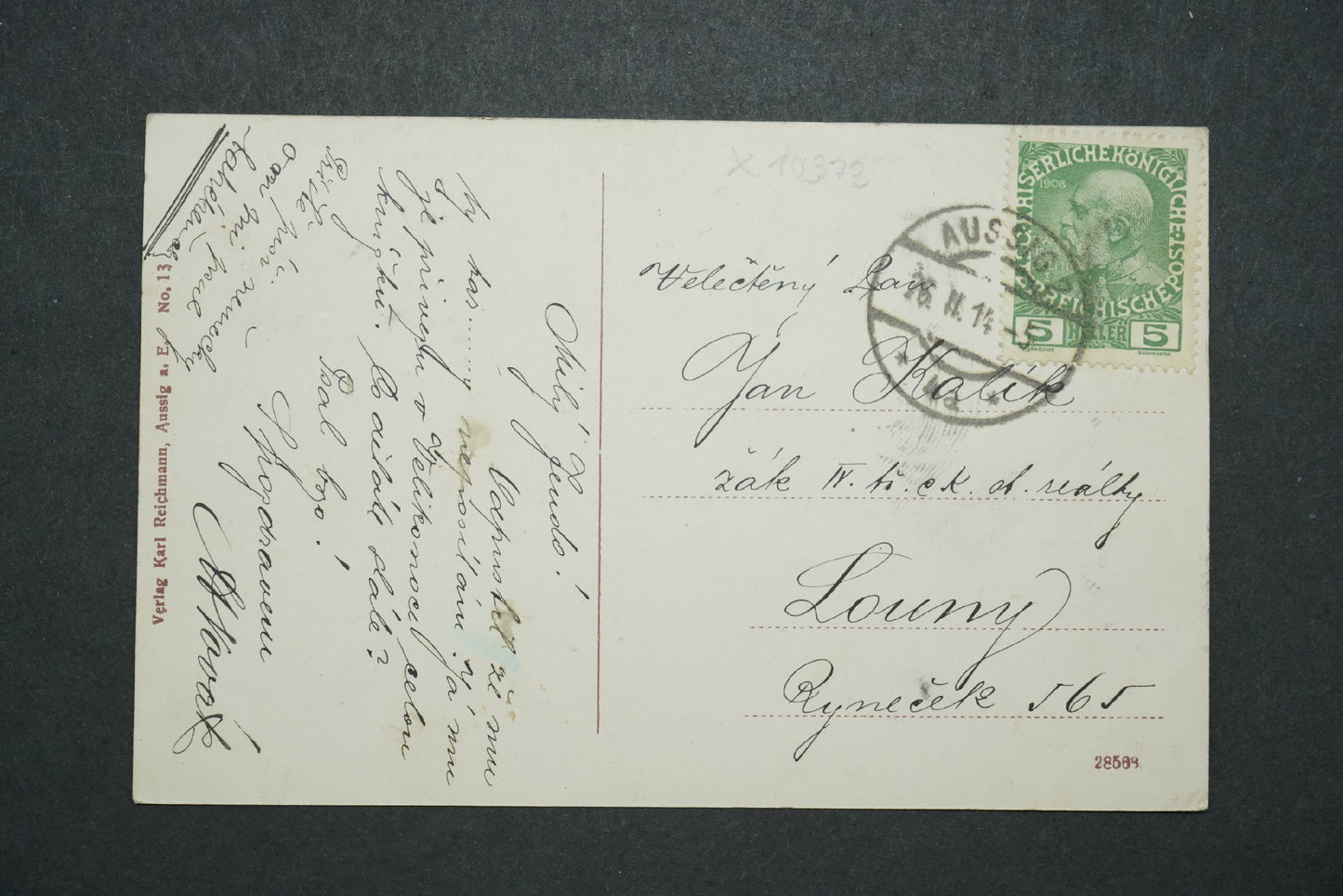 Postcard Aussig a. E. Burgruine Schreckensien x10373