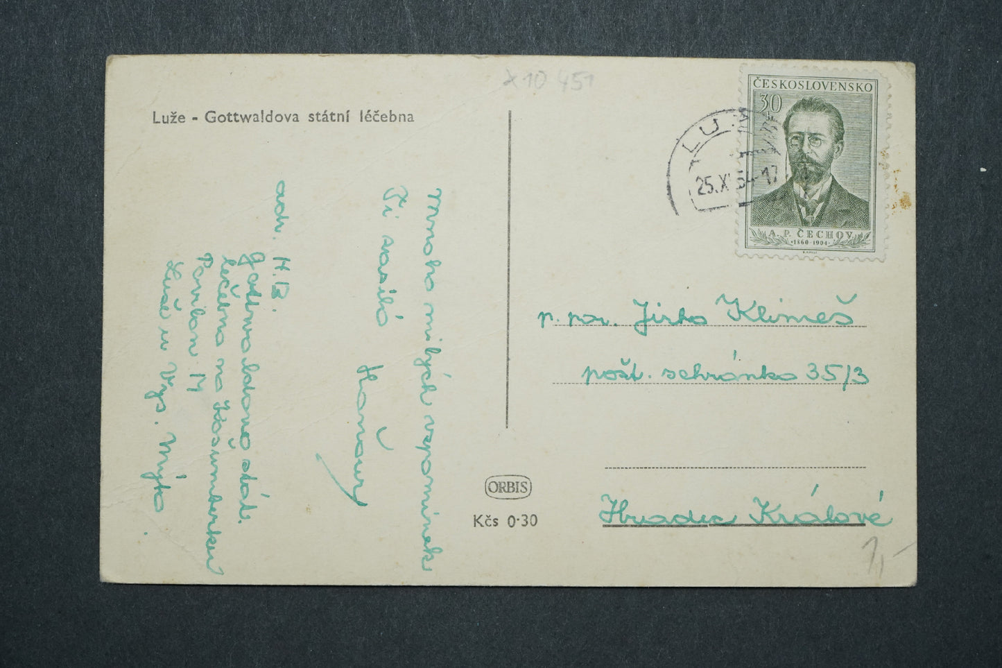 Pohlednice Luže Gottwaldova státní léčebna x10451