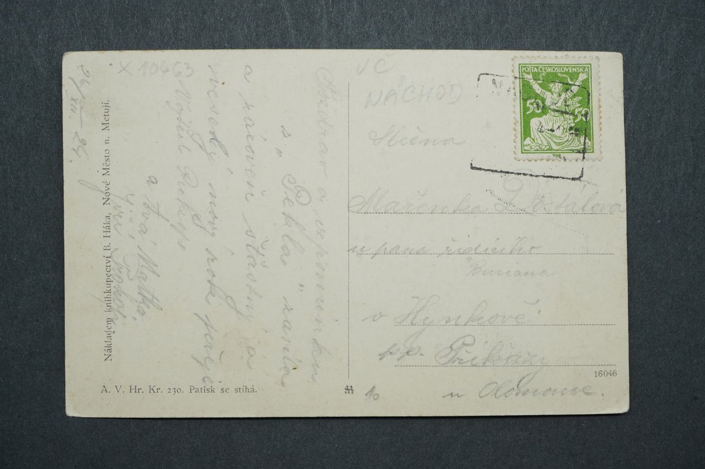 Pohlednice Peklo u Nového Města n. Metují x10463