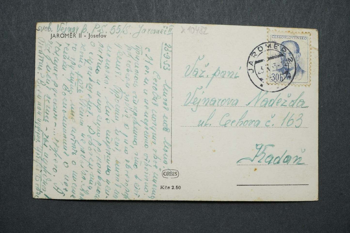 Postcard Jaroměř II - Josefov x10482