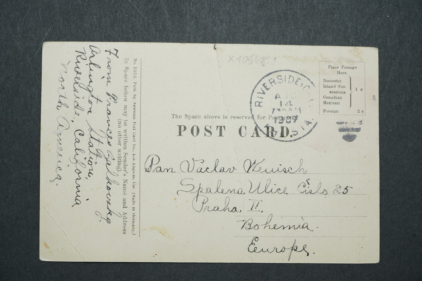 Pohlednice Enirance to Indian School Grounds - Riverside, Cal. x10568