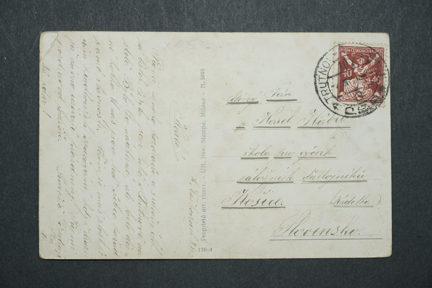Pohlednice Žena a králíček x10596