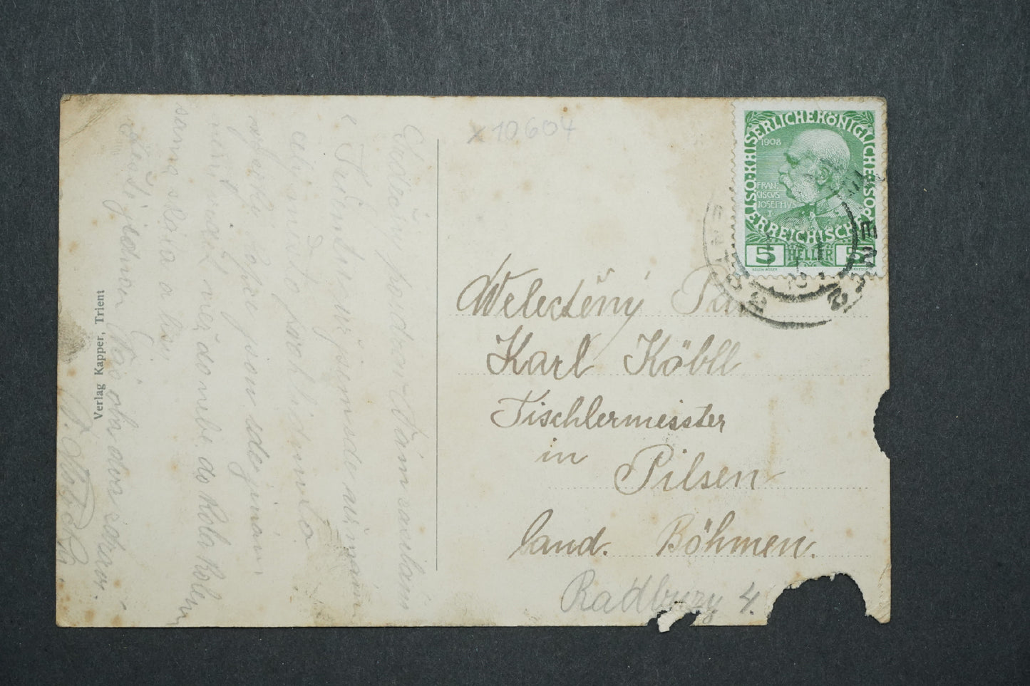 Pohlednice Trient K.u.K. Festugsartillerie bei Geschütz x10604