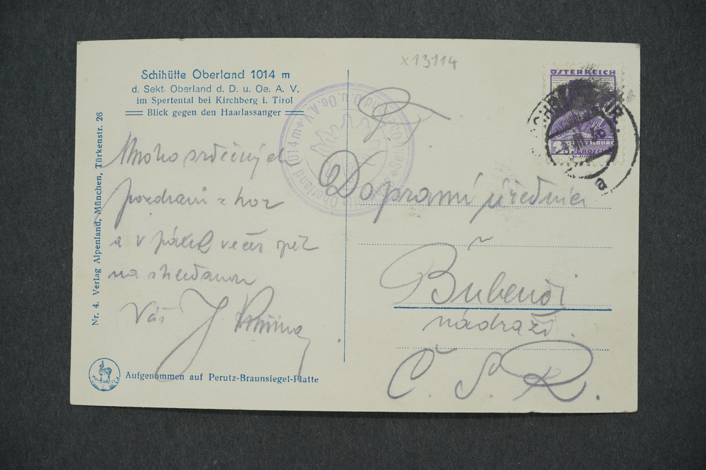 Postcard SCHIHUTTE OBERLAND 1014 M (x13114)