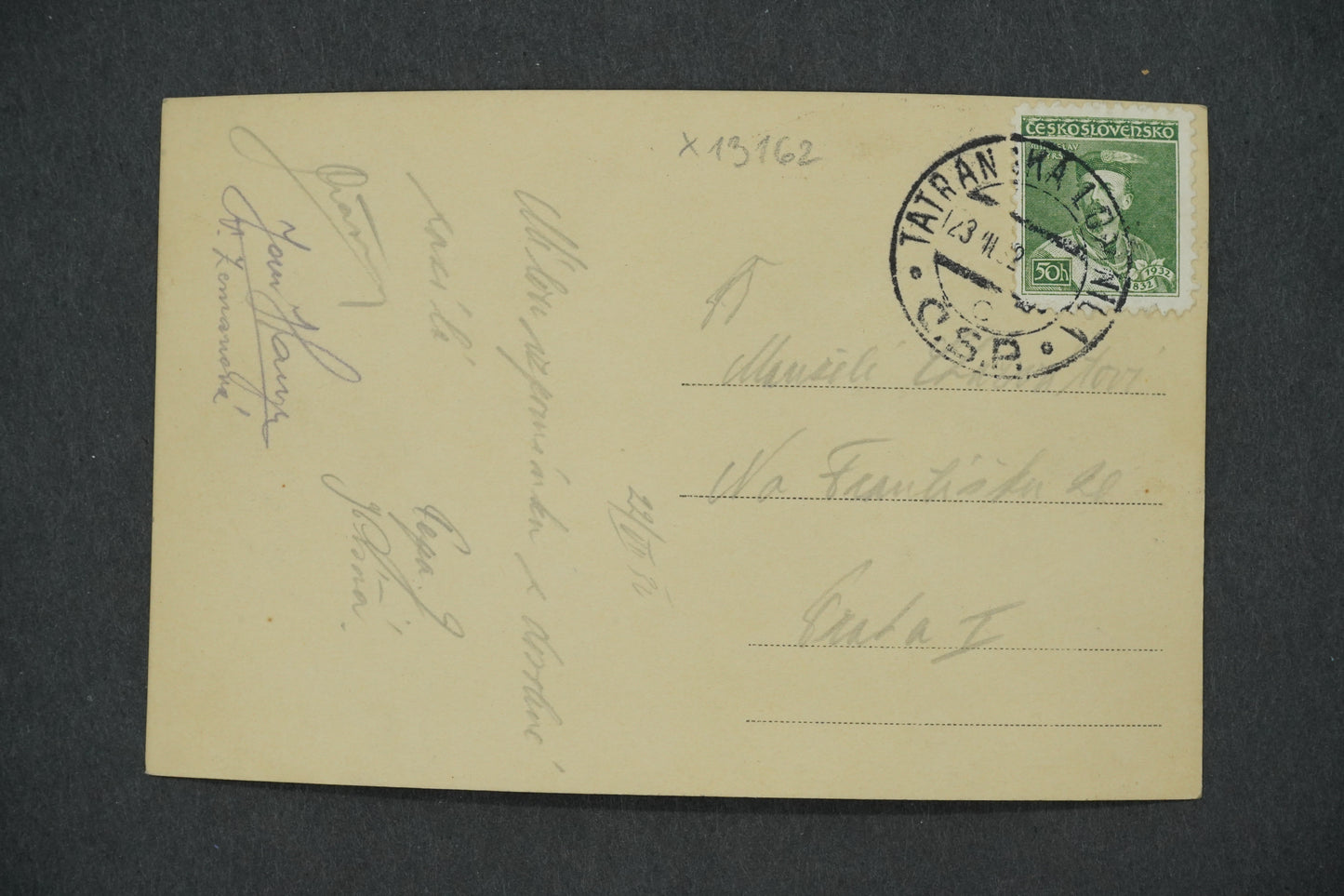 Postcard TATR. LOMNICA VIEW FROM THE LOM.SHIELD (x13162)