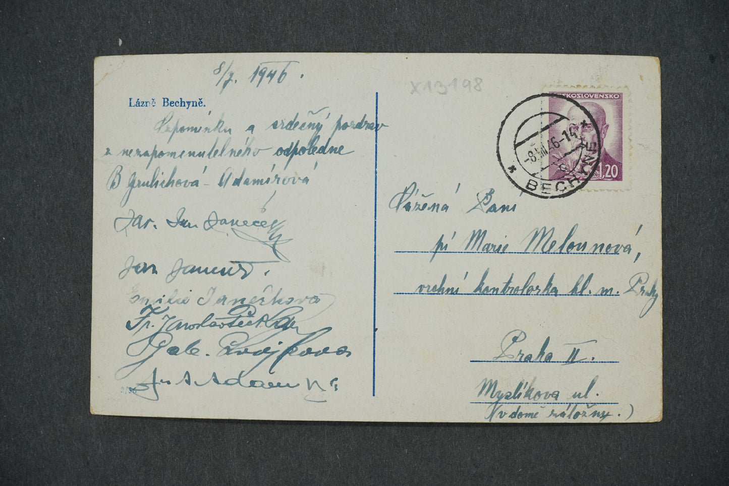 Postcard LÁZNĚ BECHYNĚ (x13198)