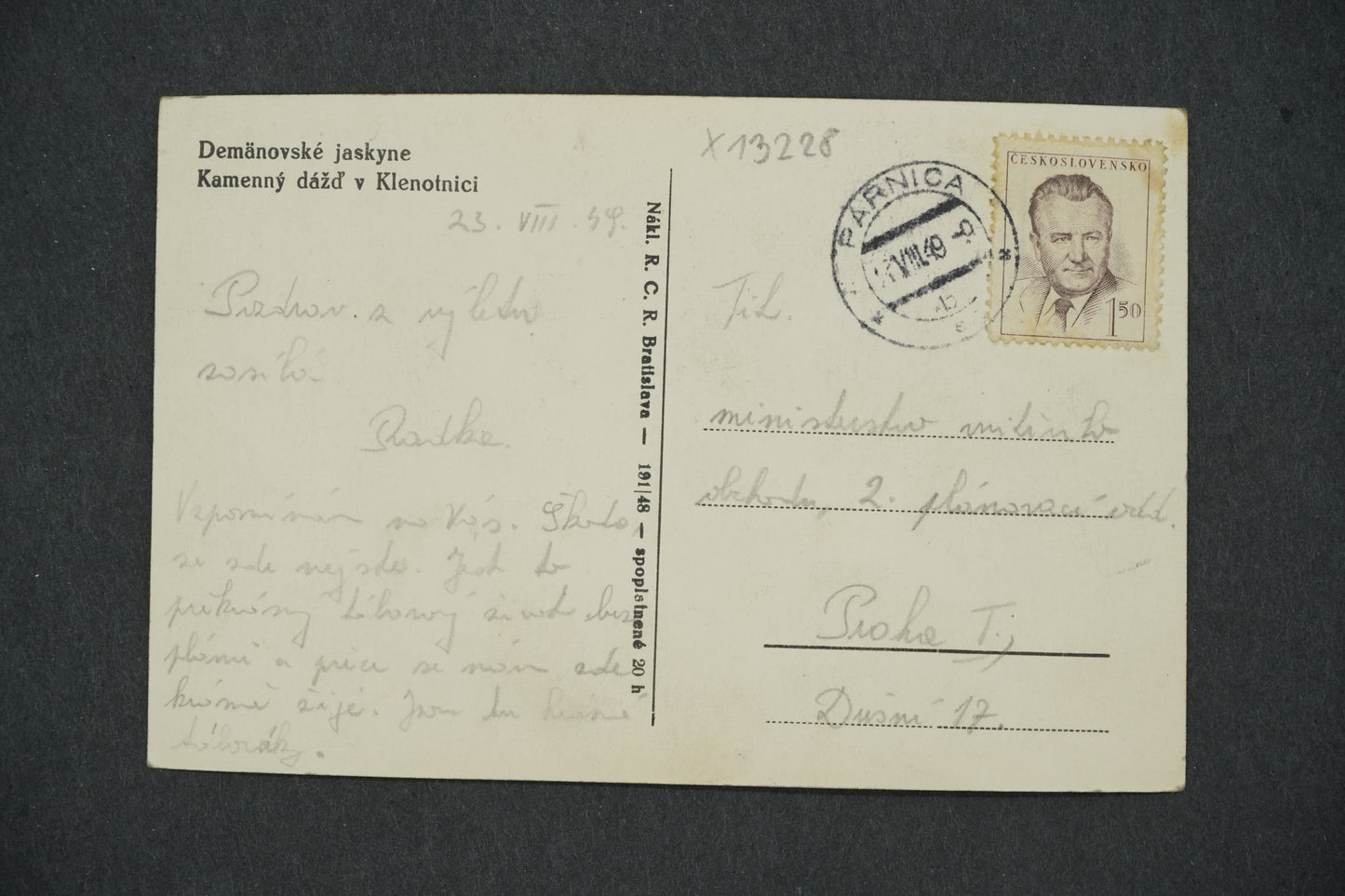 Pohlednice KAMENNÝ DÁŽĎ V KLENOTNICI (x13228)