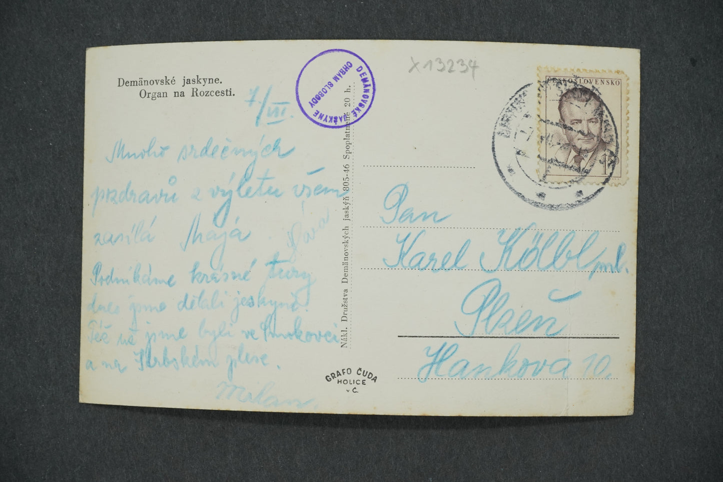 Pohlednice DEMANOVSKÉ JASKYNE ORGAN NA ROZCESTI (x13234)