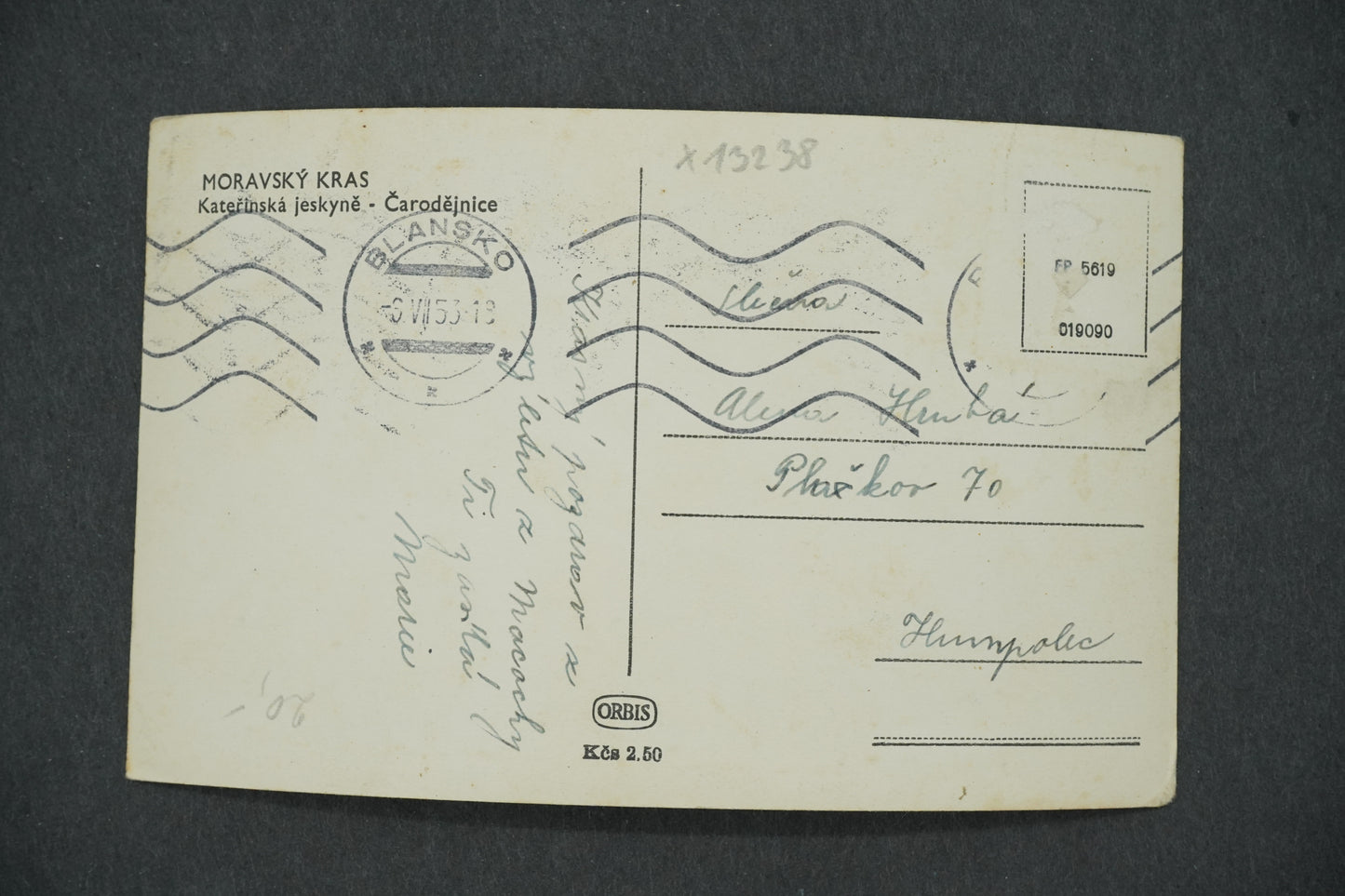 Pohlednice MORAVSKÝ KRAS KATEŘINSKÉ JESKYNĚ - ČARODĚJNICE (x13238)