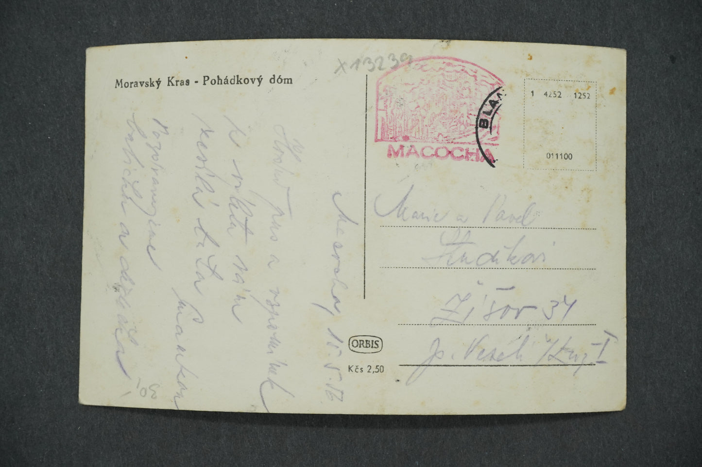 Pohlednice MORAVSKÝ KRAS - POHÁDKOVÝ DÓM (x13239)