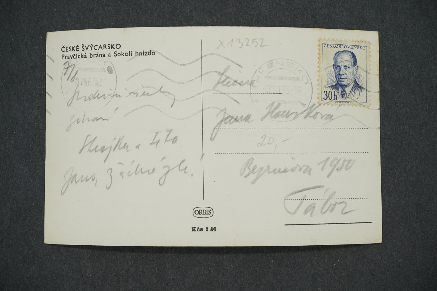 Postcard CZECH SWITZERLAND PRAVČICKA GATE AND FALCON'S NEST (x13252)