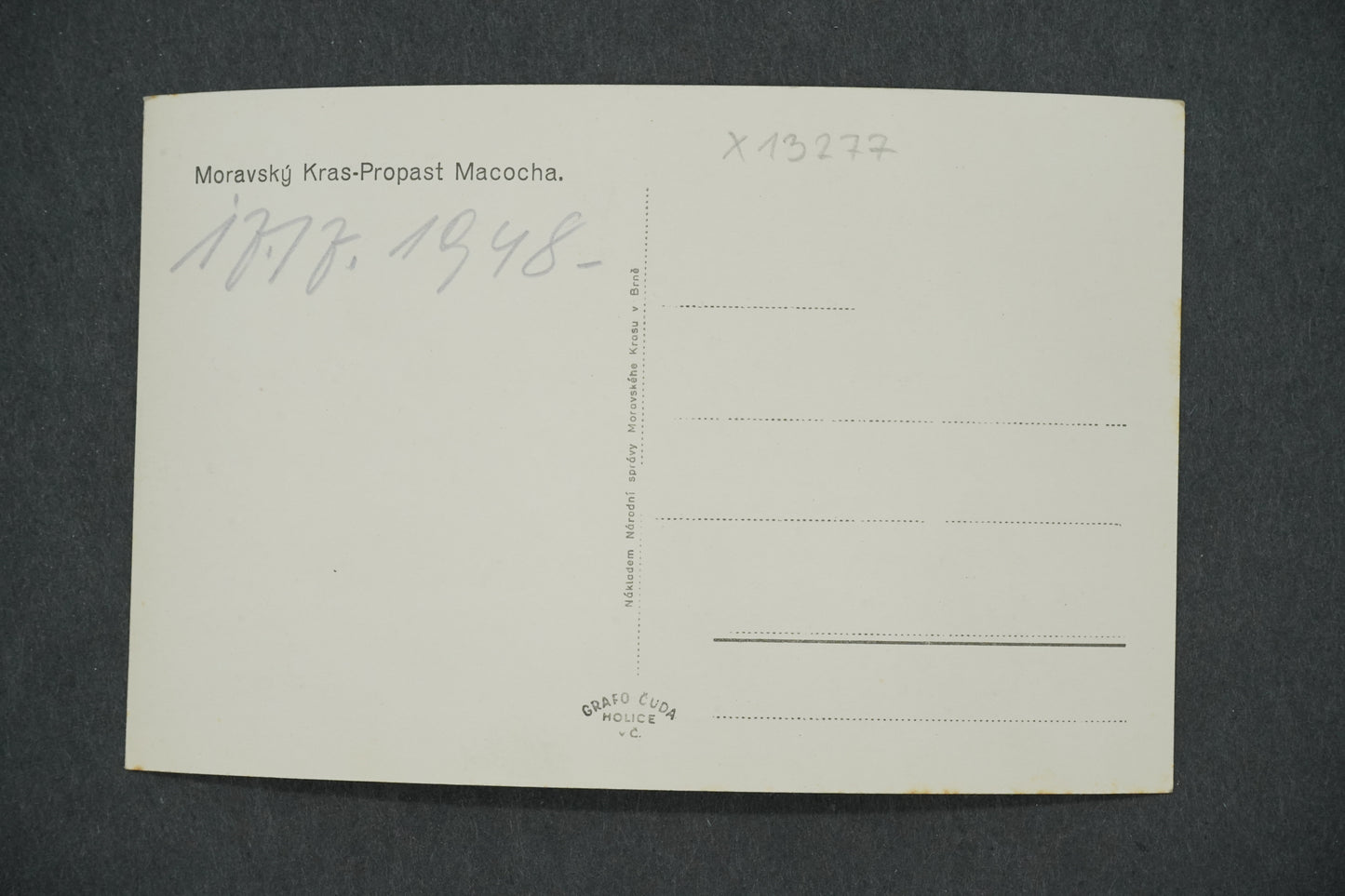 Pohlednice MACOCHA 138 M (x13277)