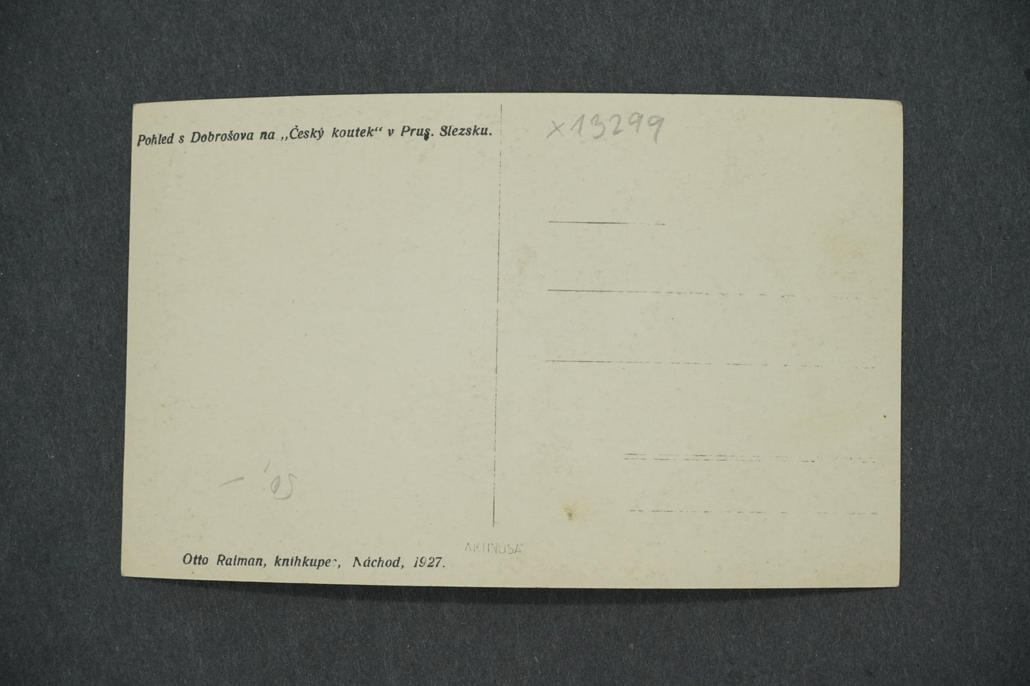 Postcard VIEW FROM DOBROŠOV ON THE BOSCH CORNER IN PRUSSIAN SILESIA (x13299)