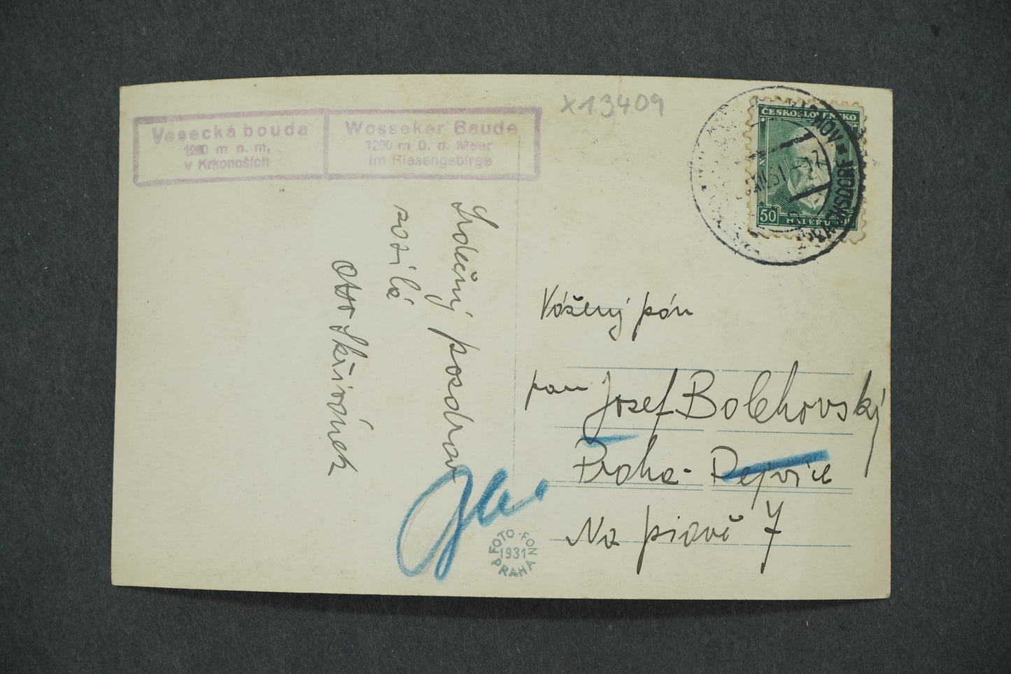 Pohlednice KRKONOŠE ZIMNÍ POHÁDKA (x13409)