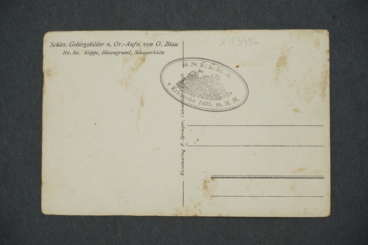 Postcard KRKONOSE SNOW WHITE (x13456)