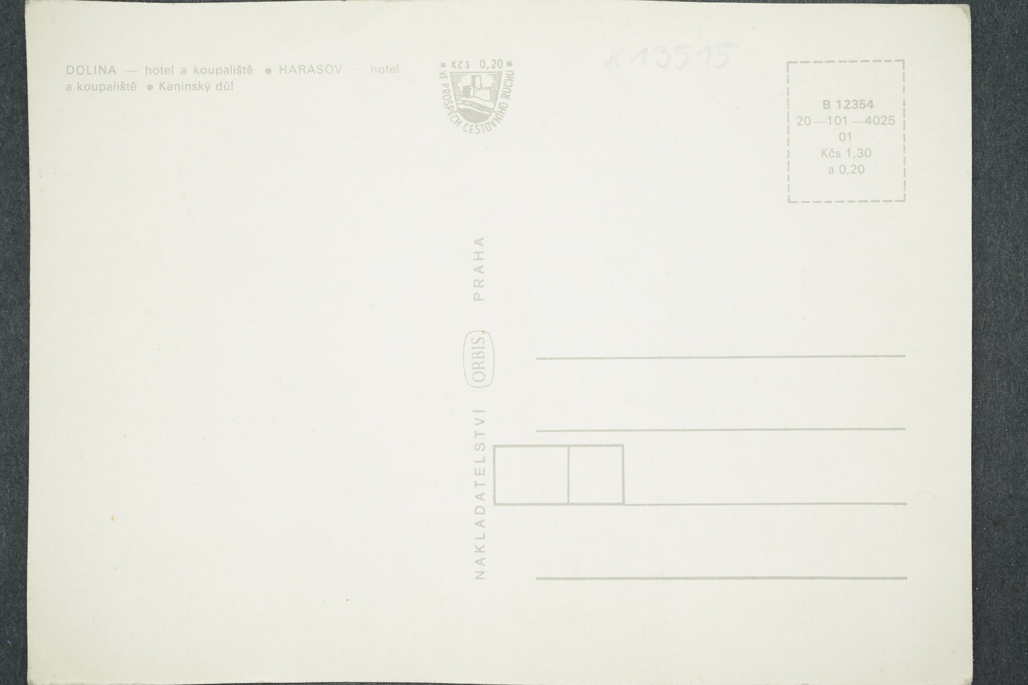 Postcard KOKORÍN VALLEY HARASOV VALLEY (x13515)