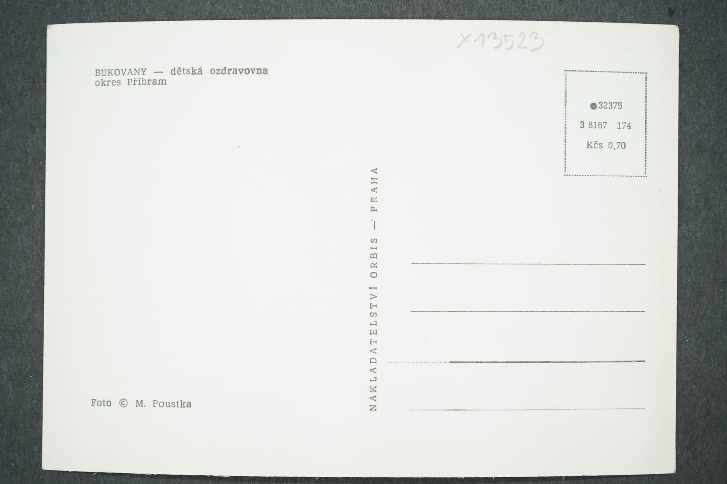 Pohlednice BUKOVANY - DĚTSKÁ OZDRAVOVNA OKRES PŘÍBRAM (x13523)