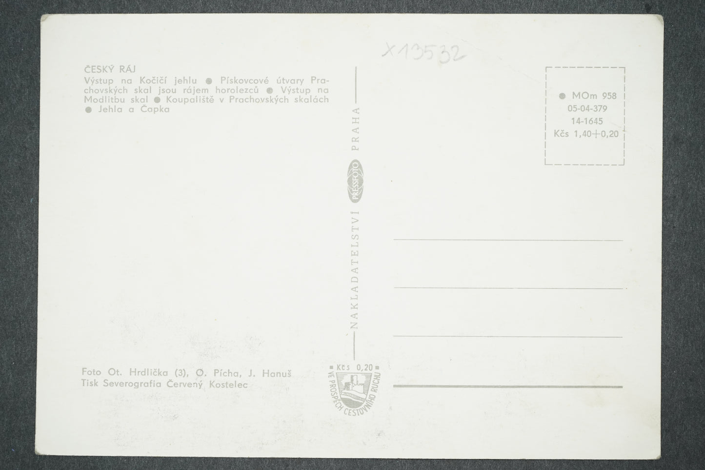 Pohlednice POZDRAV Z PRACHOVSKÝCH SKAL (x13532)