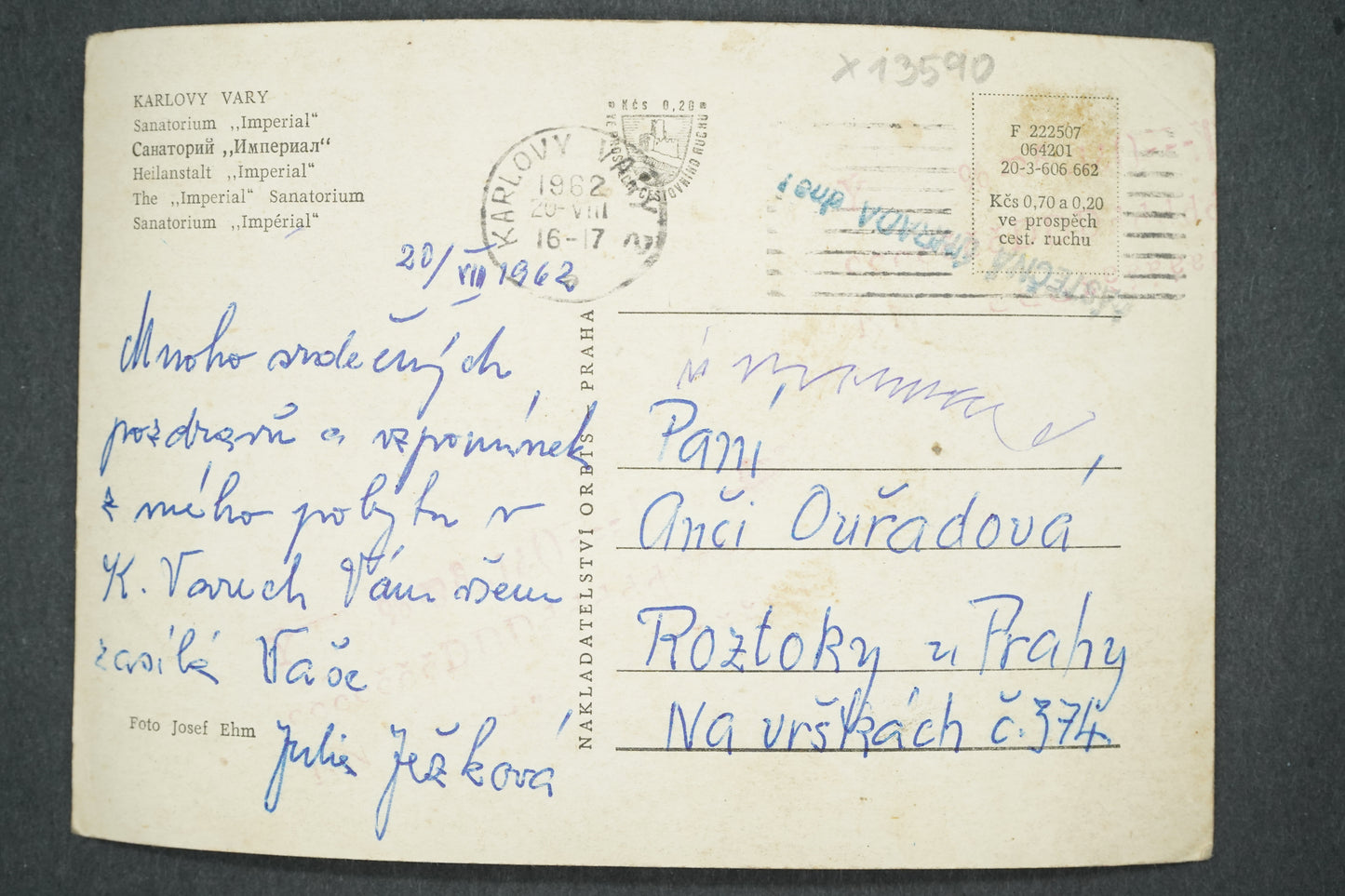Pohlednice KARLOVY VARY SANATORIUM (x13590)
