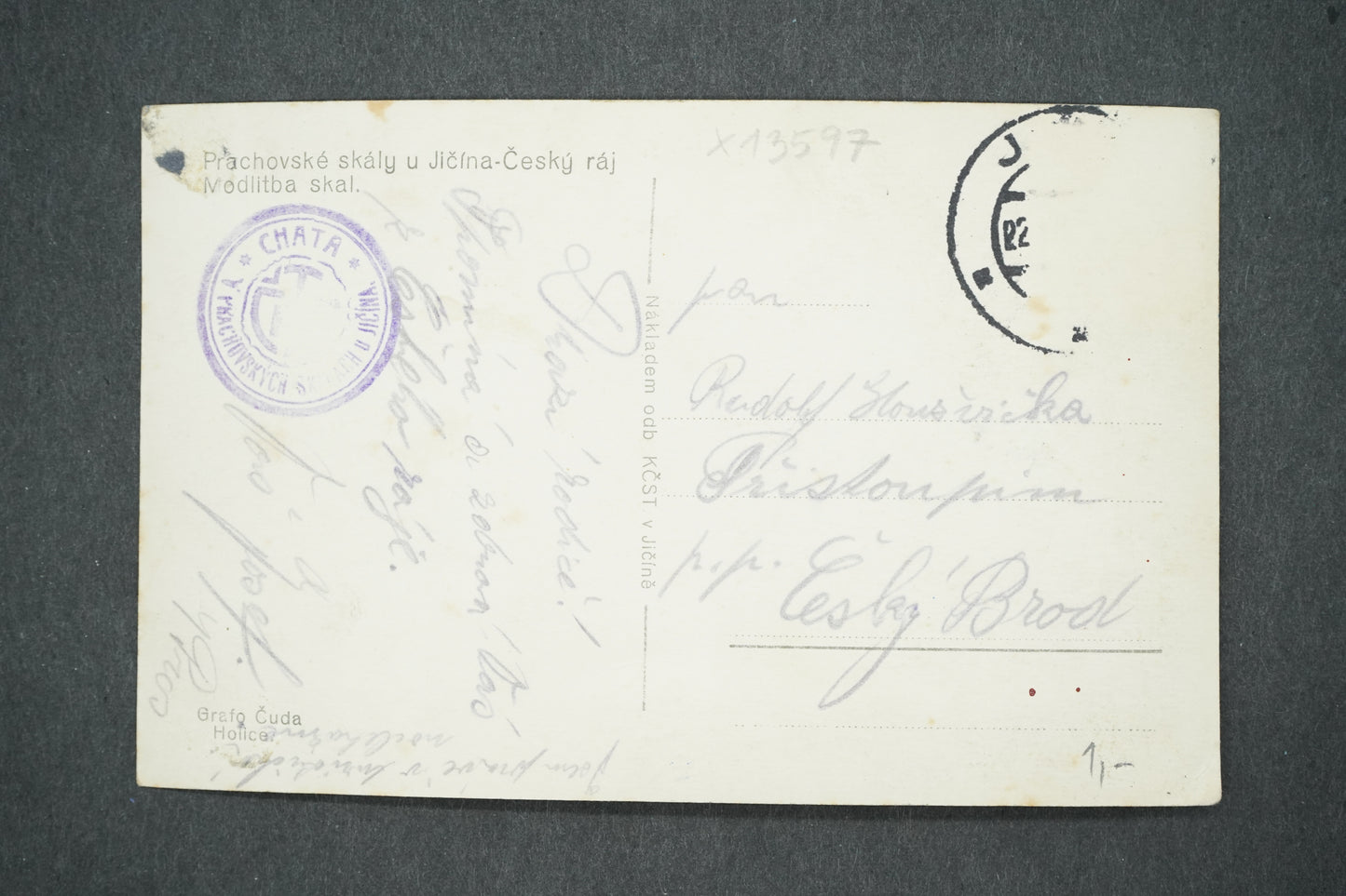 Pohlednice PRACHOVSKÉ SKÁLY U JIČÍNA ČESKÝ RÁJ MODLITBA SKAL. (x13597)