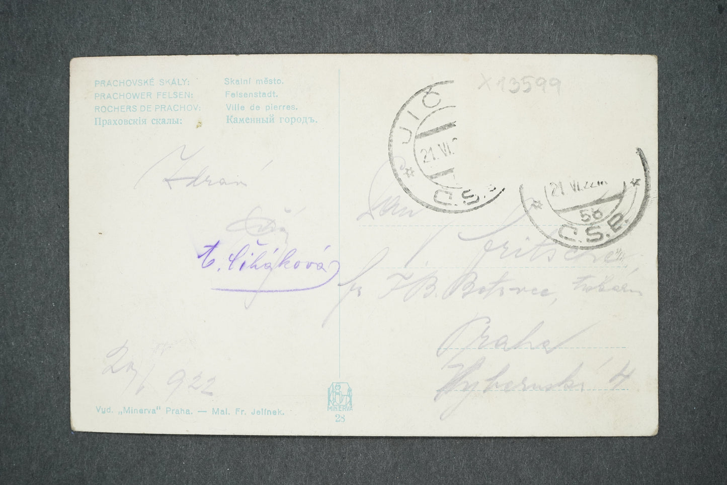 Postcard PRACHOVSKÉ SKÁLY (x13599)