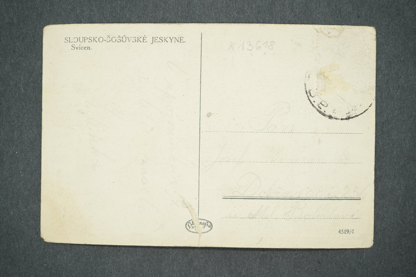 Postcard SLOUP-ŠOŠŮVSKA CAVE OF CANDLESTICKS (x13618)