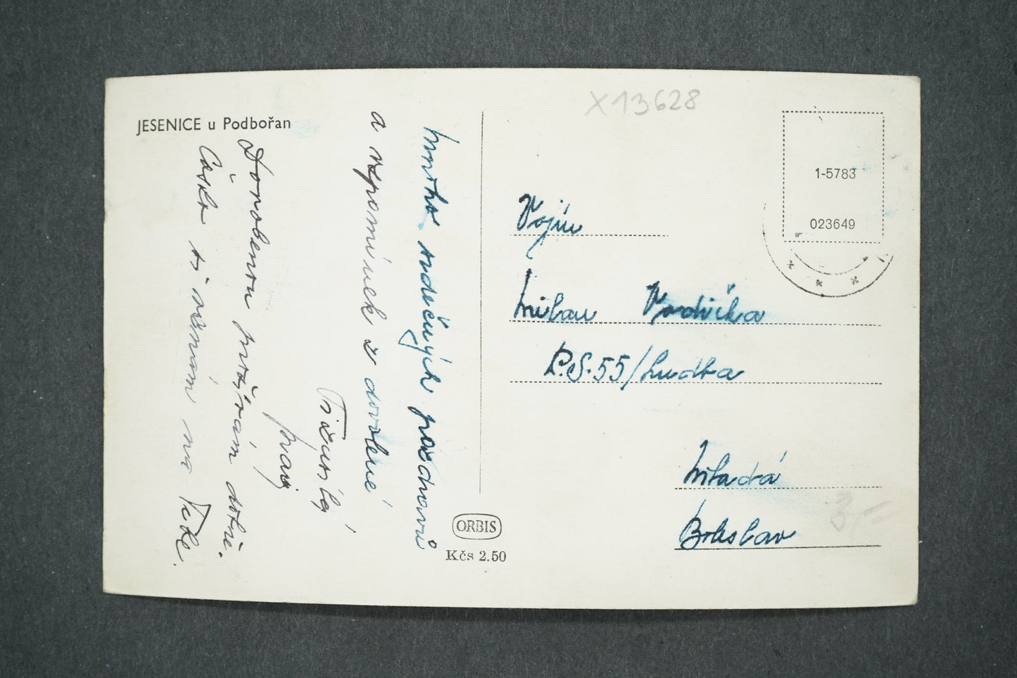 Postcard JESENICE U PODBOŘAN (x13628)