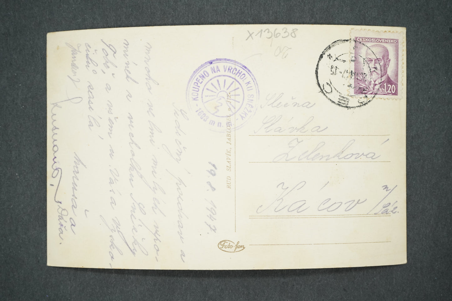 Pohlednice KRKONOŠE OBŘÍ DŮL A SNĚŽKA (x13638)