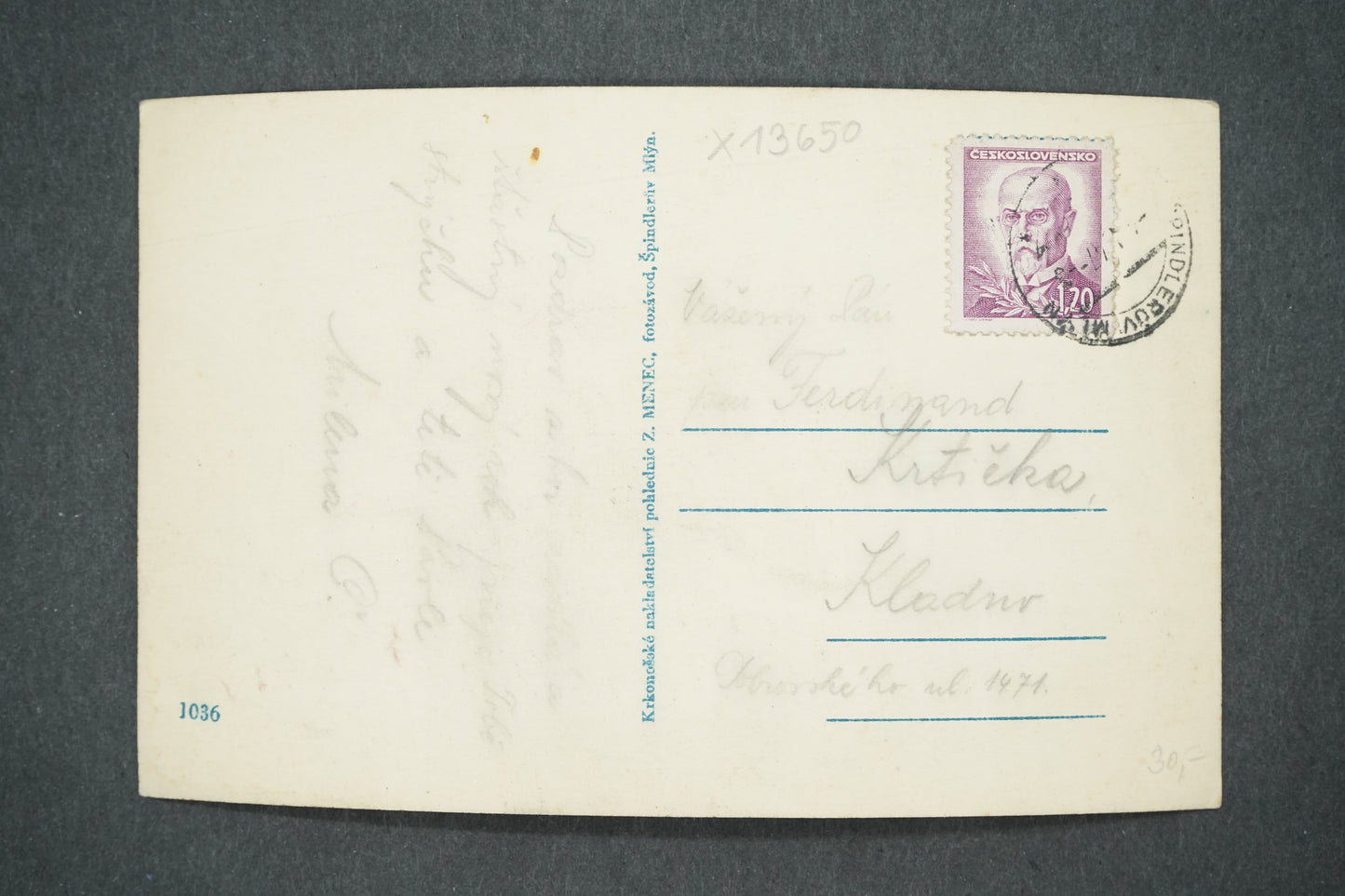 Postcard KRKONOSE - ŠPINDLERŮV MLÝN (x13650)