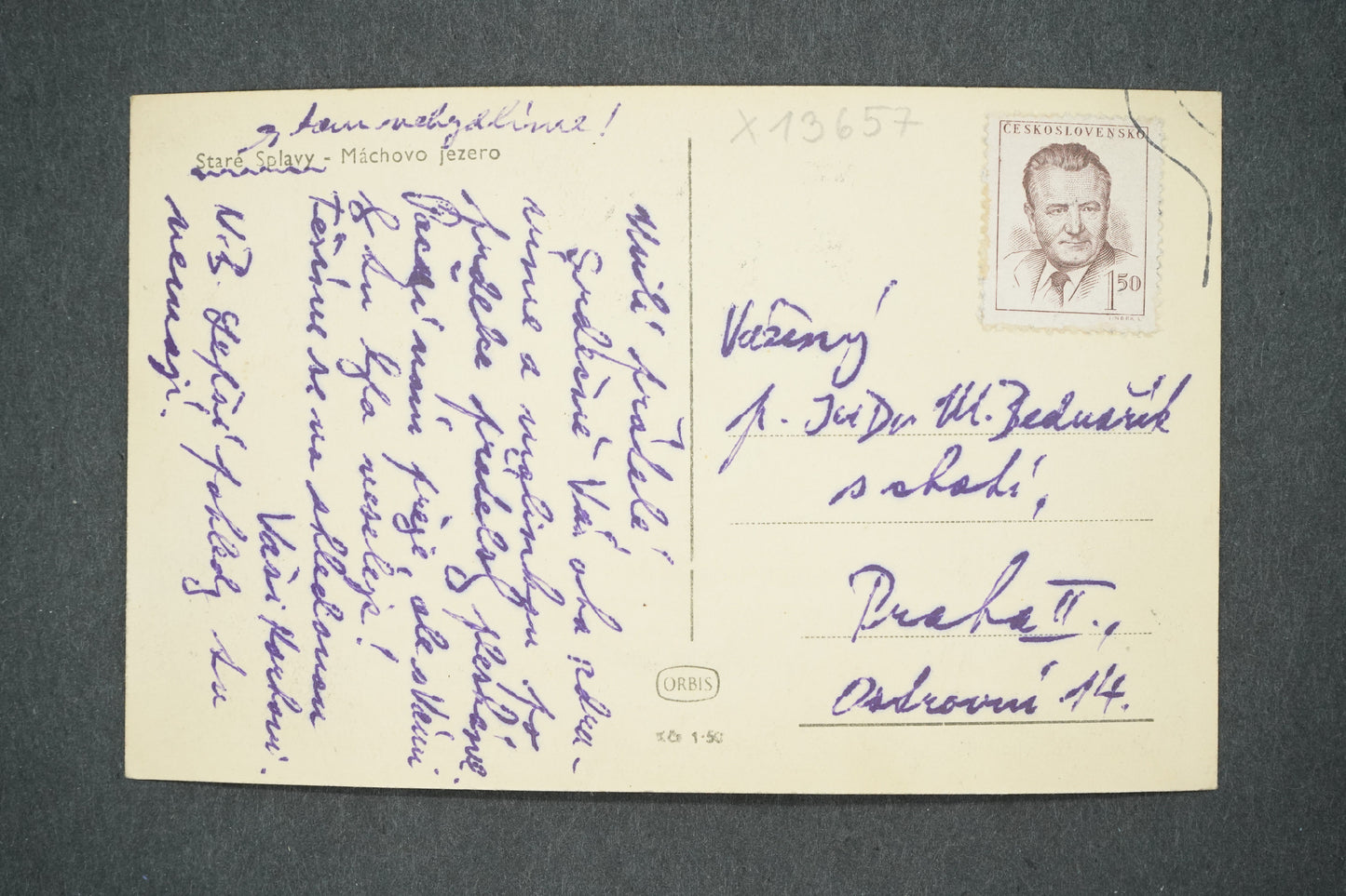 Postcard OLD TRAINS - LAKE MÁCHO (x13657)