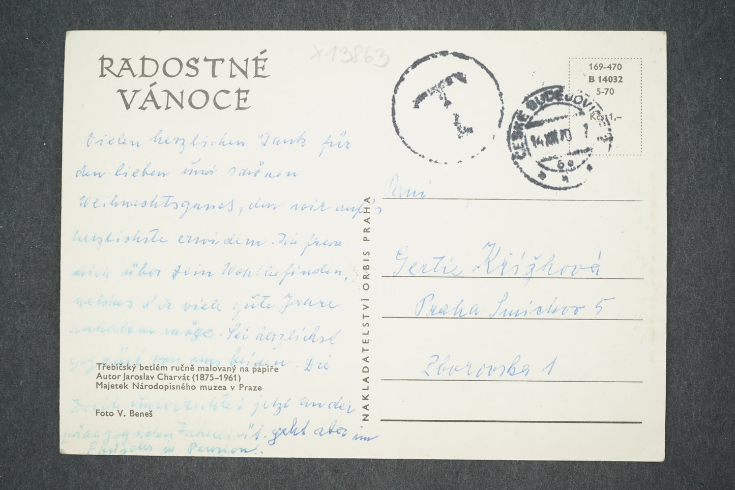 Pohlednice BETLÉM (x13863)
