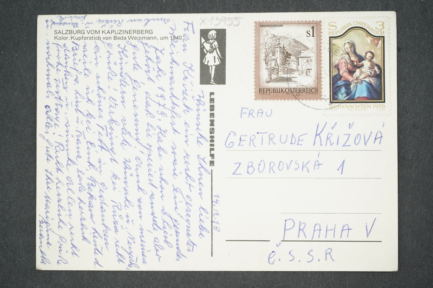 Pohlednice SALZBURG VOM KAPUZINERBERG (x13955)