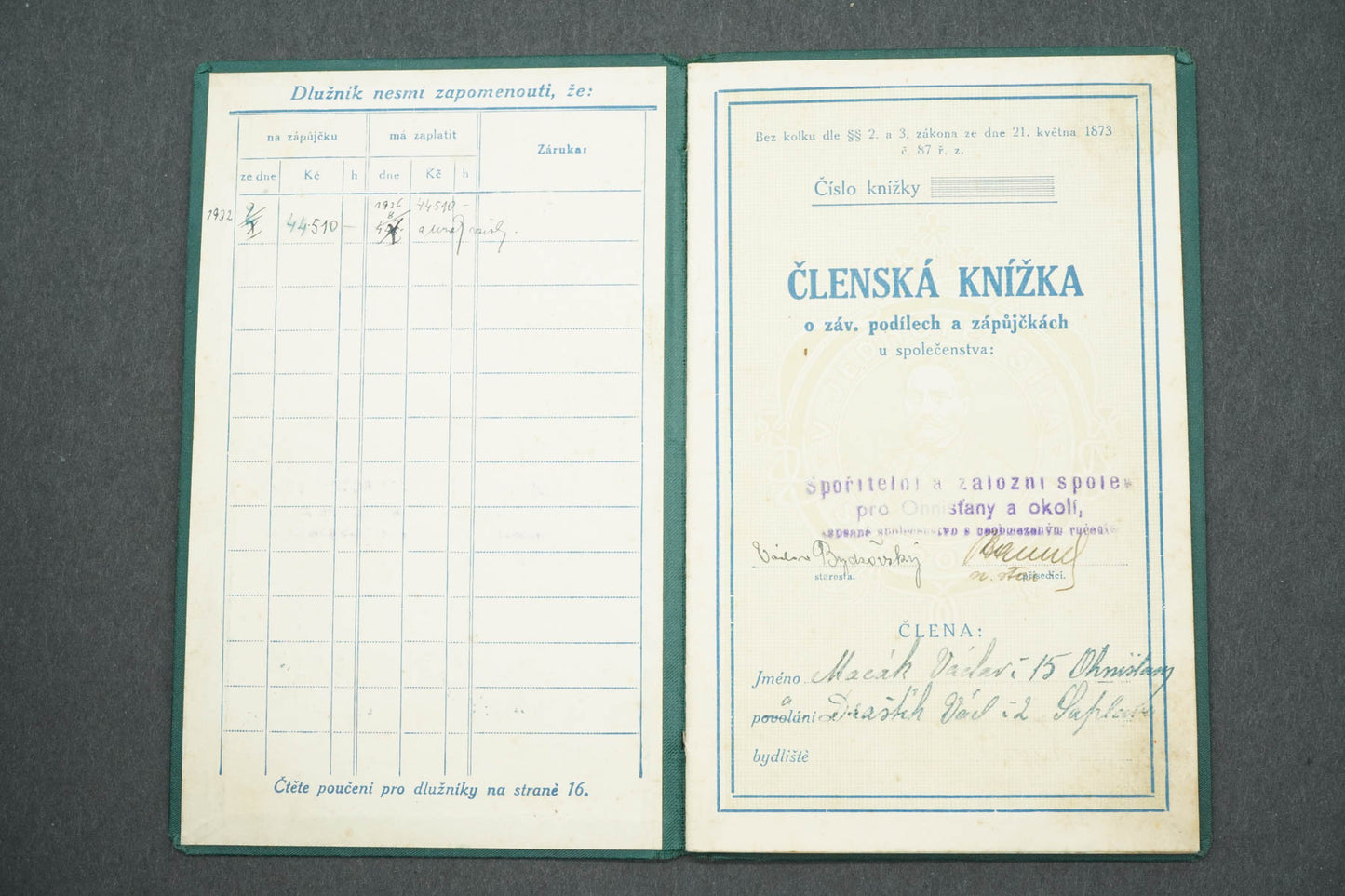 ČLENSKÁ KNÍŽKA (x14964)