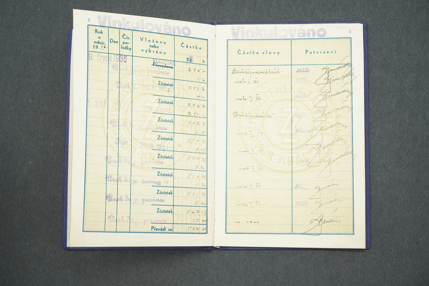 VKLADNÍ KNÍŽKA ŽIVNOSTENSKÁ ZÁLOŽNA VE DVOŘE KRÁLOVÉ N.L. (x14991)