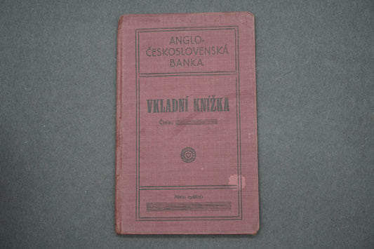 VKLADNÍ KNÍŽKA ANGLICKO ČESKOSLOVENSKÁ BANKA (x14996)