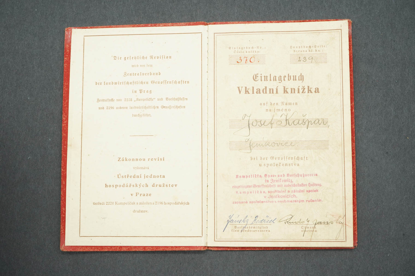 VKLADNÍ KNÍŽKA (x15009)