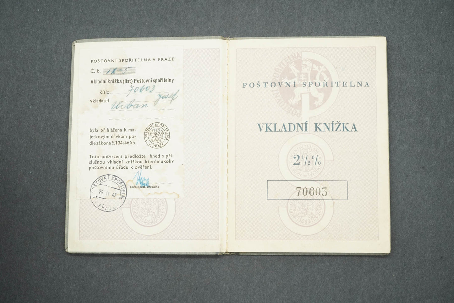 VKLADNÍ KNÍŽKA POŠTOVNÍ SPOŘITELNA (x15020)