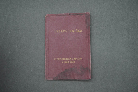 VKLADNÍ KNÍŽKA ŽIVNOSTENSKÁ ZÁLOŽNA V ROSICÍCH (x15037)