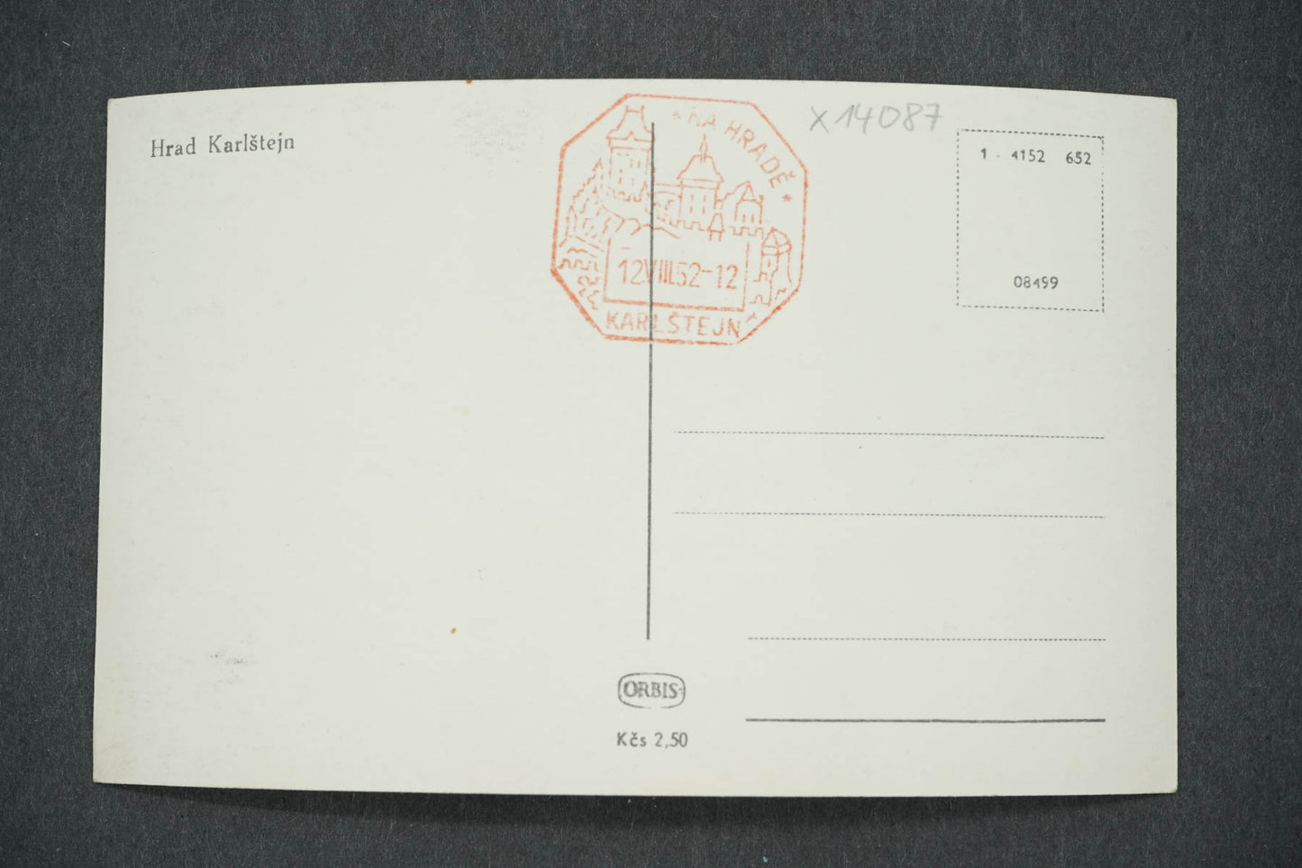 Postcard KARLŠTEJN CASTLE (x14087)