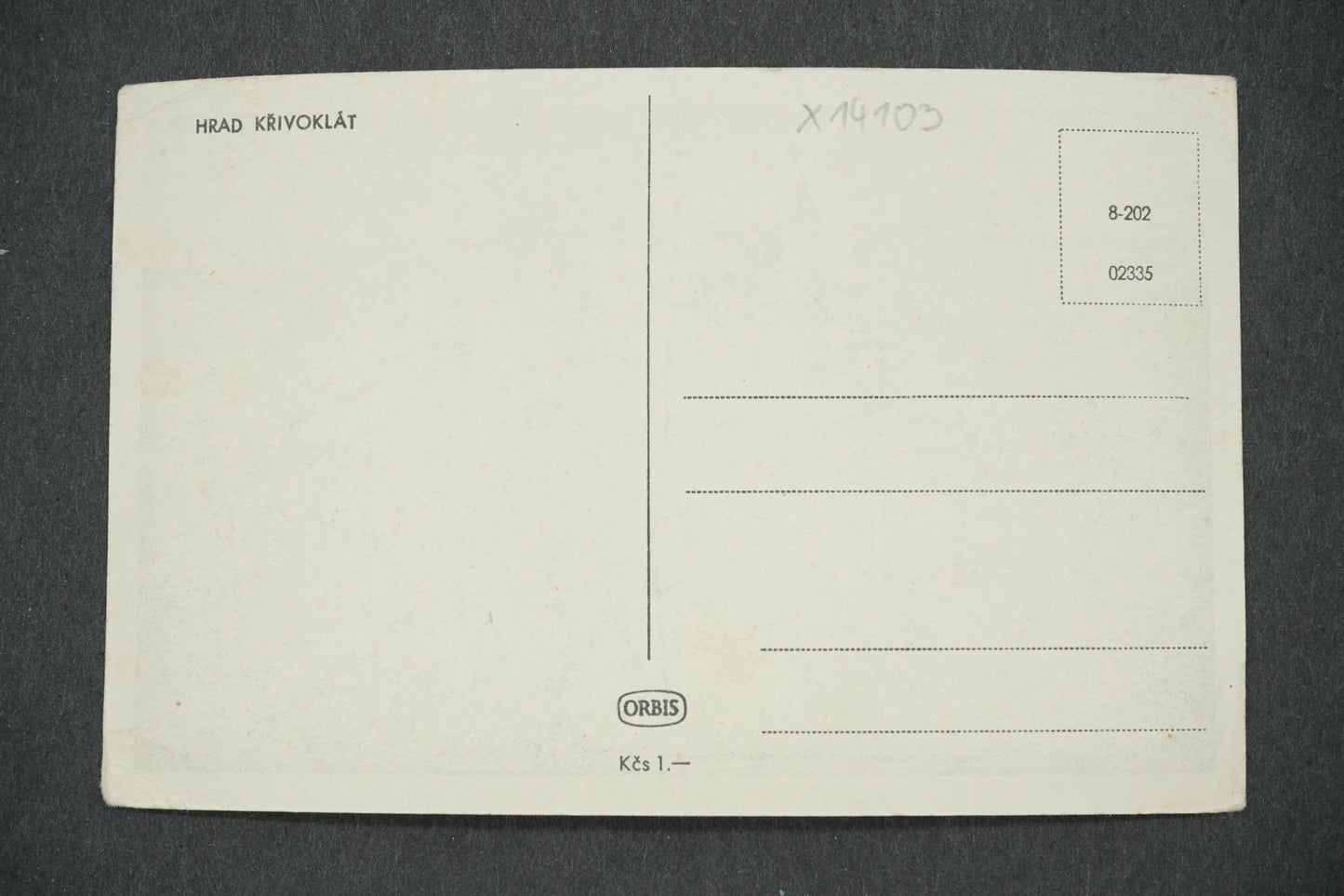 Postcard KŘIVOKLÁT CASTLE (x14103)