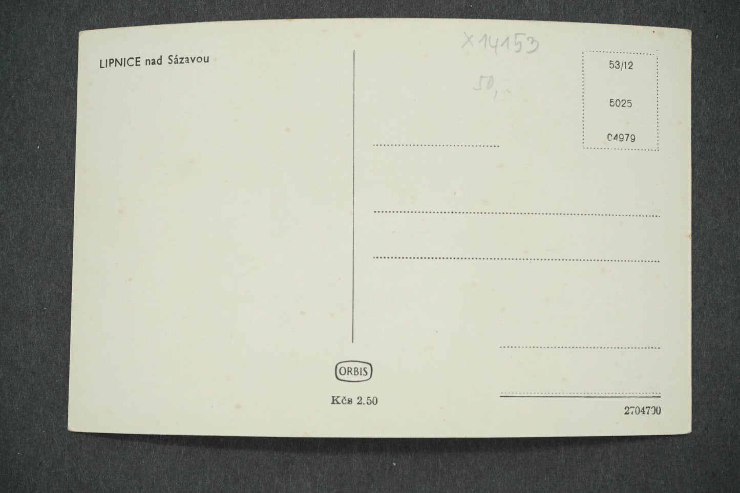 Postcard LIPNICE NAD SÁZAVOU (x14153)