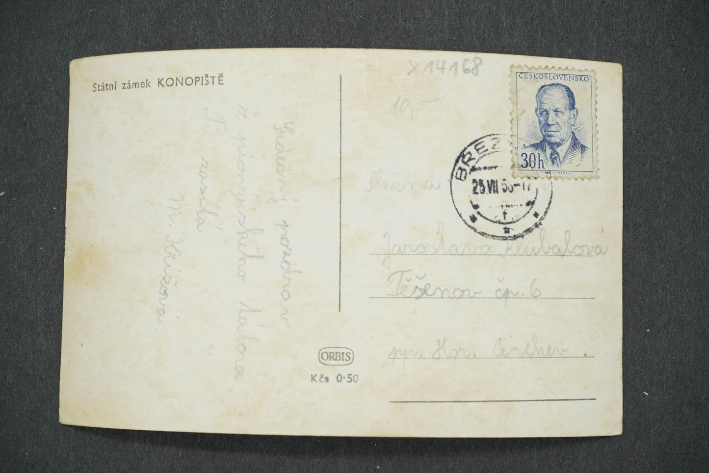 Postcard KONOPIŠTE STATE CASTLE (x14168)