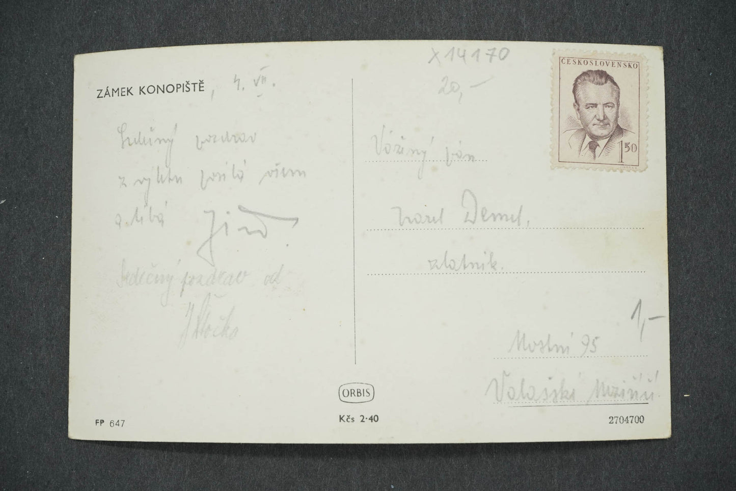 Pohlednice KONOPIŠTĚ (x14170)