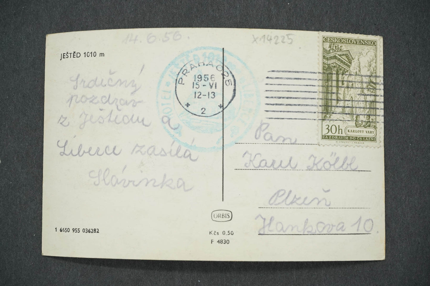 Pohlednice JEŠTĚD 1010 M. (x14225)