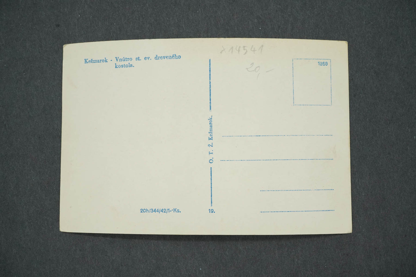Pohlednice KEŽMAROK - VNÚTRO ST. EV. DREVENÉHO KOSTOLA (x14541)