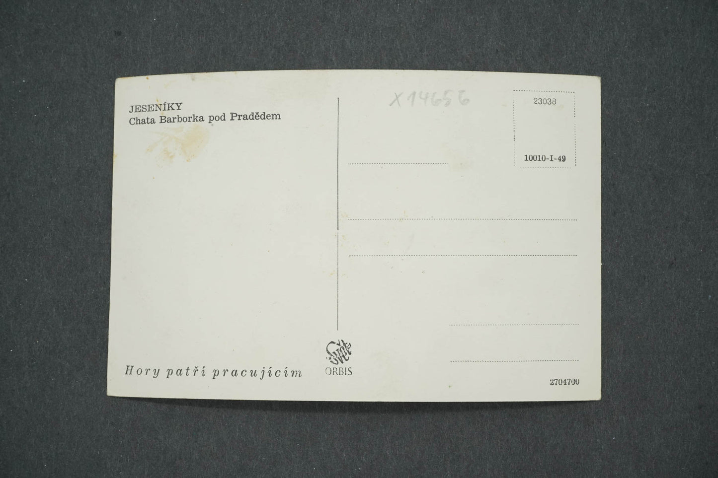 Pohlednice JESENÍKY CHATA BARBORKA POD PRADĚDEM (x14656)