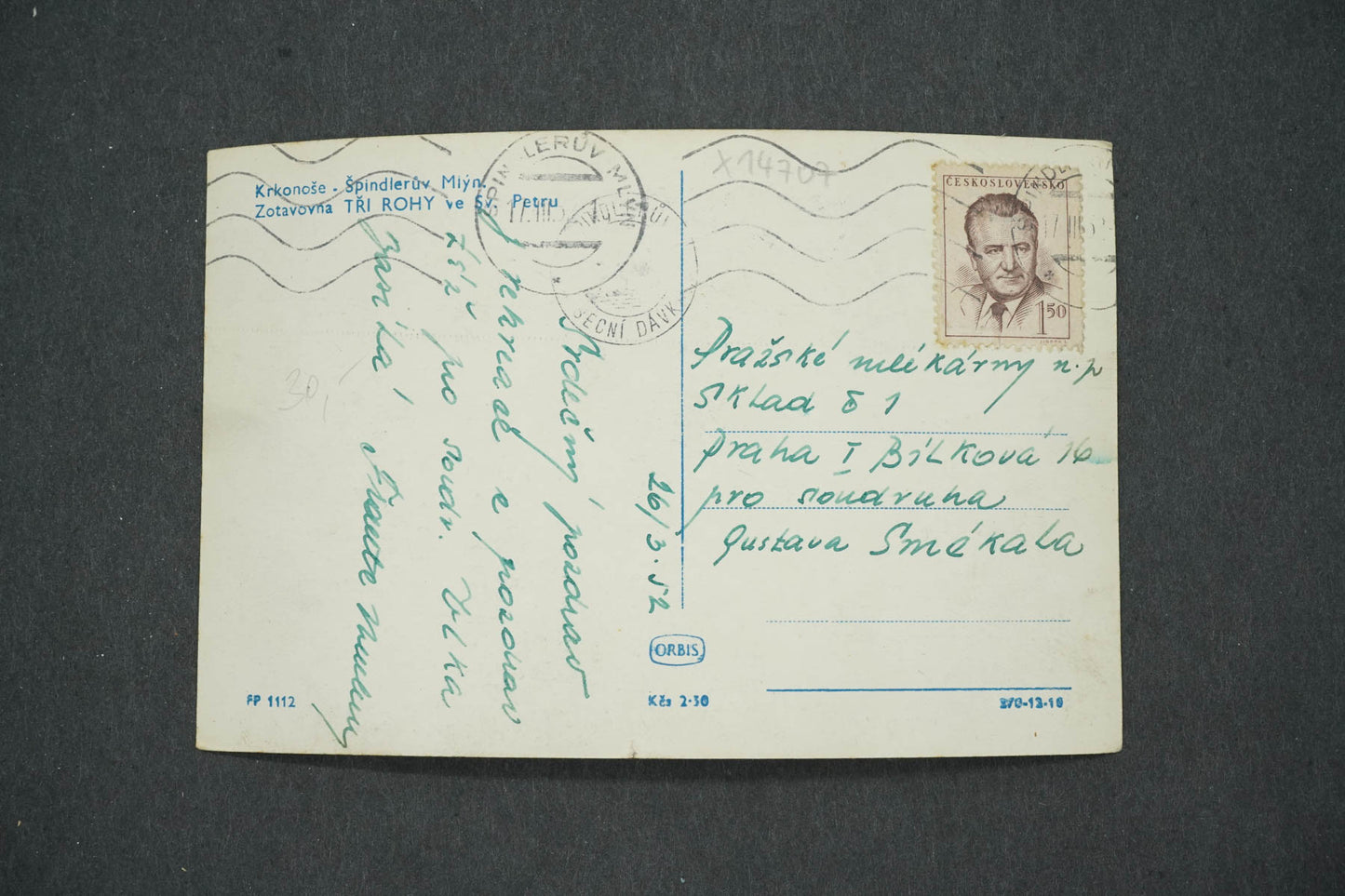 Pohlednice Krkonoše – Špindlerův Mlýn, Tři rohy, Sv. Petr (x14707)