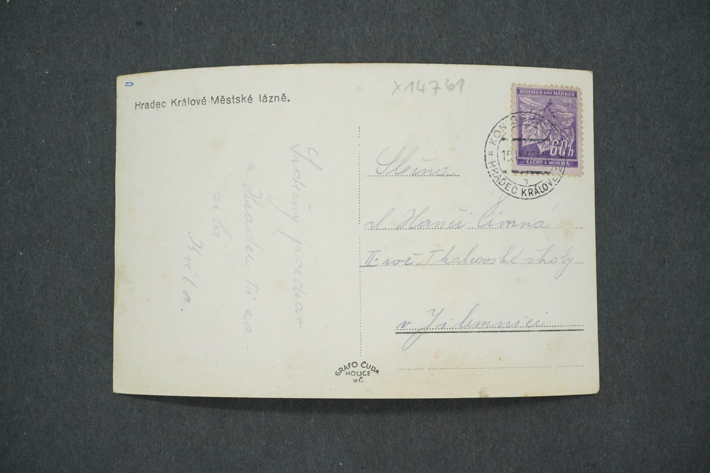 Pohlednice HRADEC KRÁLOVÉ MĚSTSKÉ LÁZNĚ (x14761)