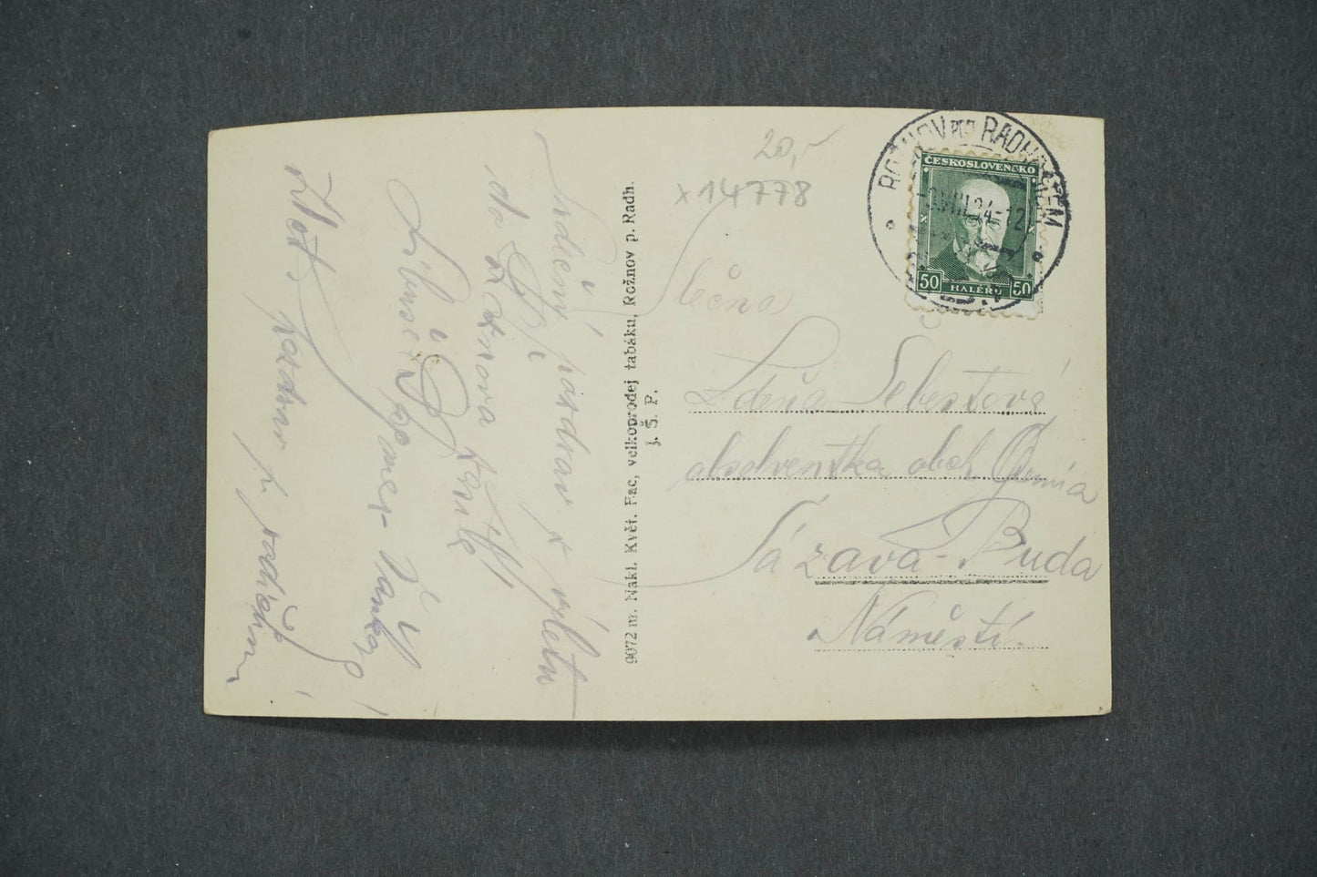 Pohlednice RADHOŠŤ KAPLE (x14778)